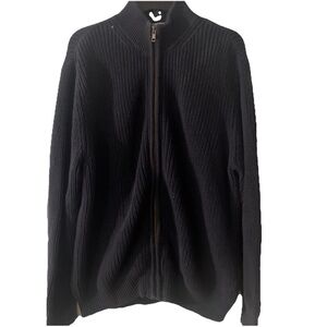 L.L. Bean Men's Navy Zip-Up Sweater